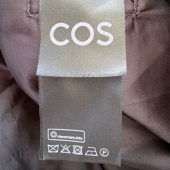 COS Black Wool Rounded Coat - Picture 7 of 8